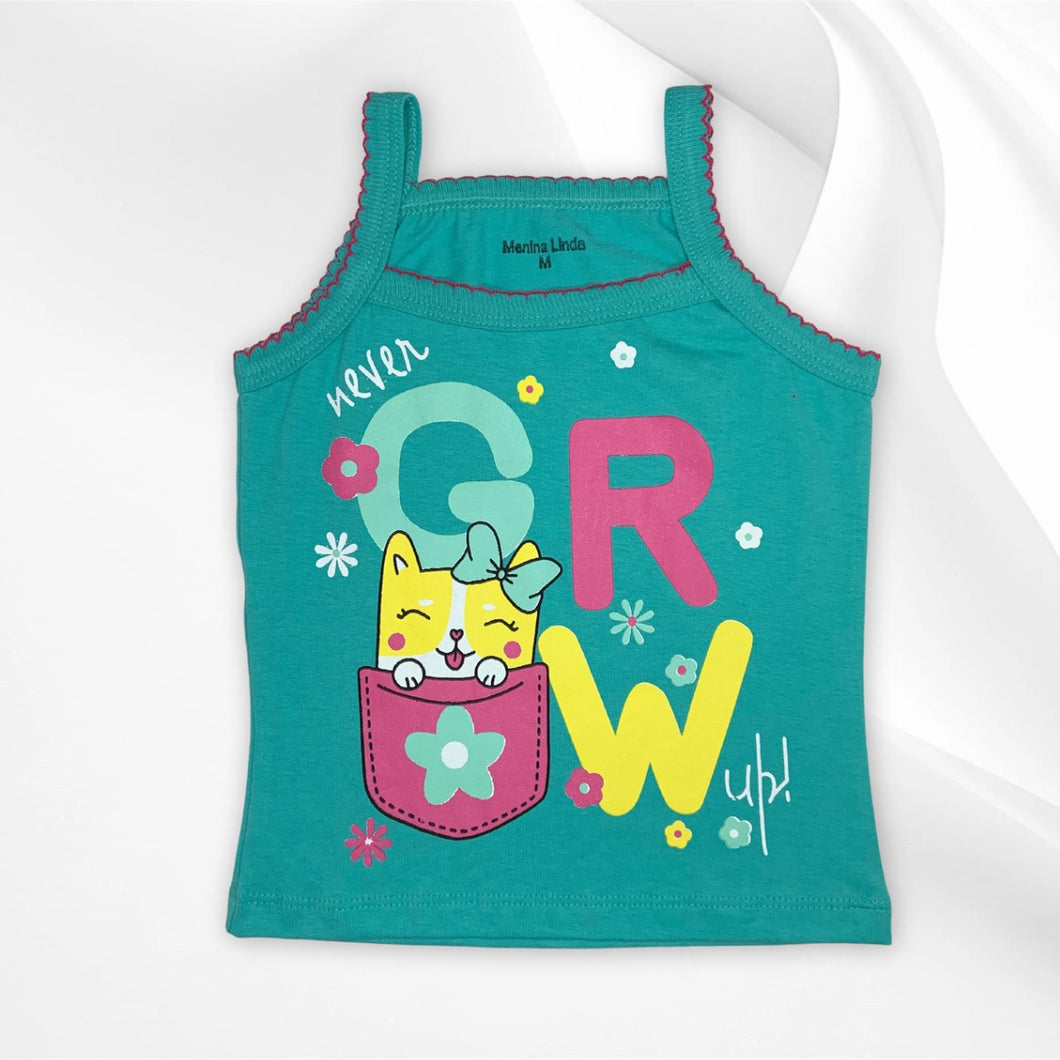 Regata Infantil de Alça Kit Com 8 Peças