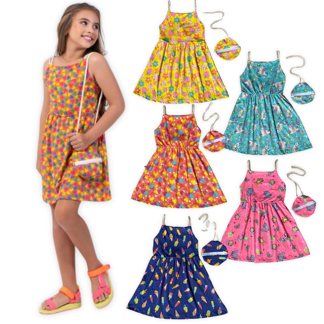 Vestido Juvenil Kit com 6 peças