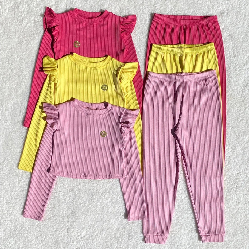 Conjunto Infantil Babado Manga Longa Kit Com 6 Conjuntos