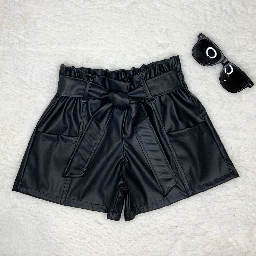 Short Juvenil Couro Fake Kit com 6 Peças
